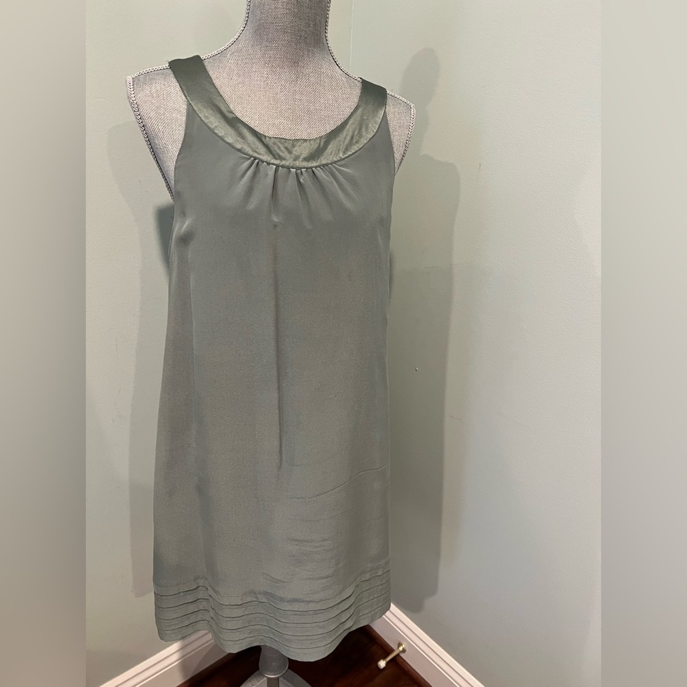 Silk, fully lined shift dress from H&M. Beautiful washed green.